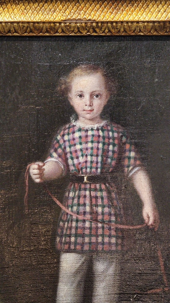 Antico ritratto di bambino del XIX secolo-photo-3