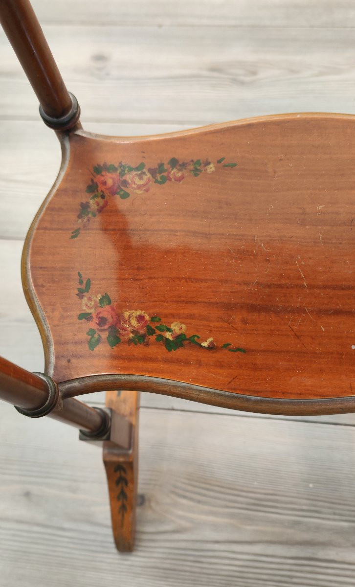 Set di tavolini in satinwood dipinto del XIX secolo-photo-5