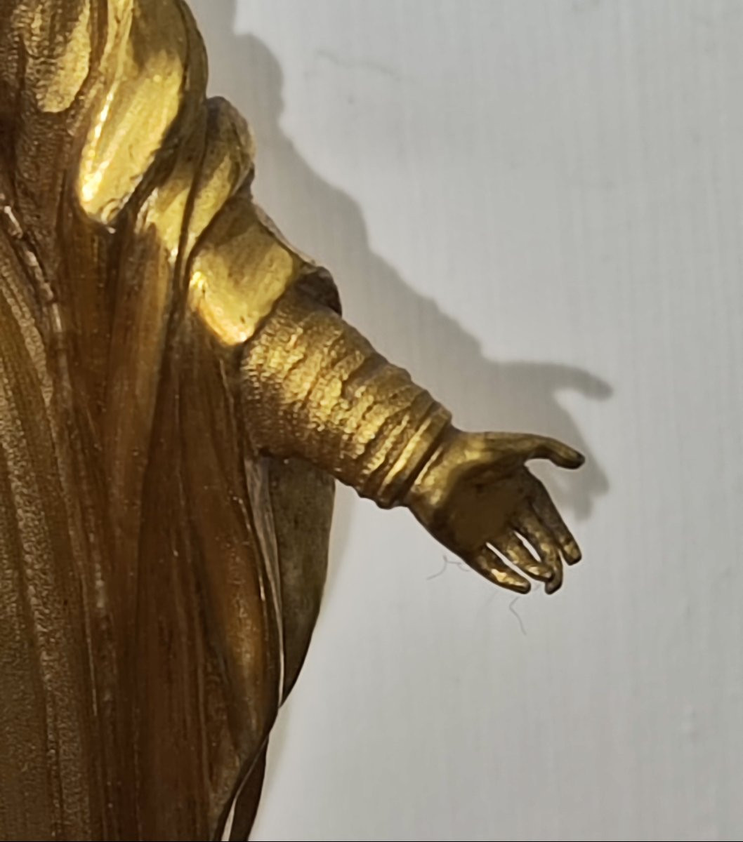 Madonna in bronzo dorato con i quattro evangelisti del XIX secolo -photo-6