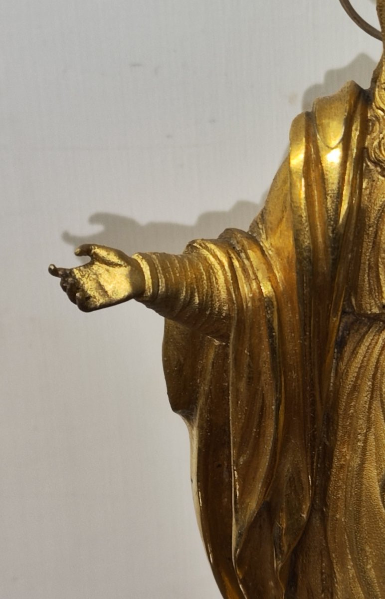 Madonna in bronzo dorato con i quattro evangelisti del XIX secolo -photo-7