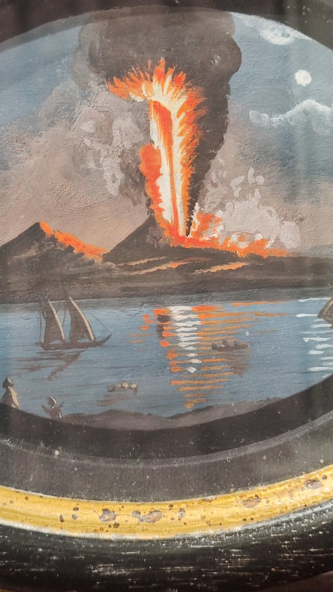 Gouache sull'eruzione del Vesuvio del XIX secolo -photo-3