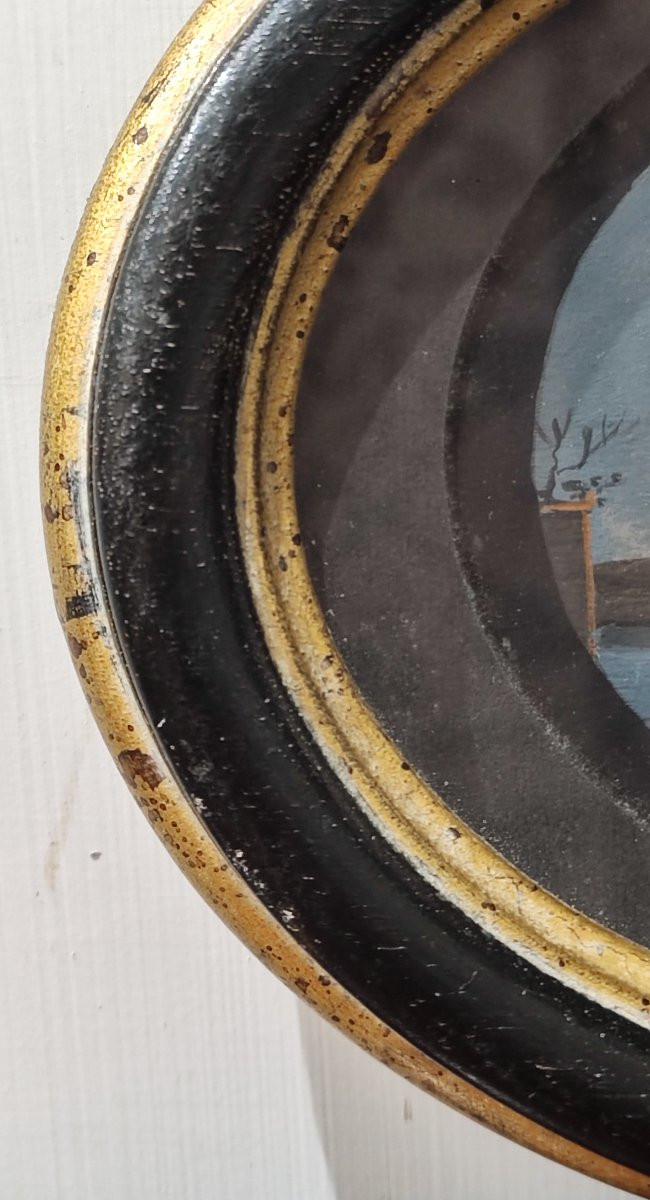 Gouache sull'eruzione del Vesuvio del XIX secolo -photo-2