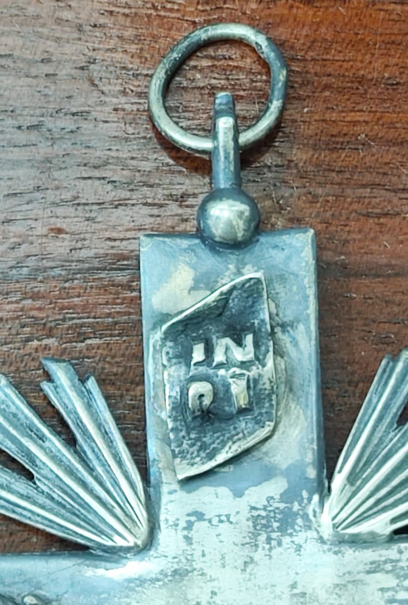 Antico crocifisso in argento, Napoli, del XIX secolo -photo-2