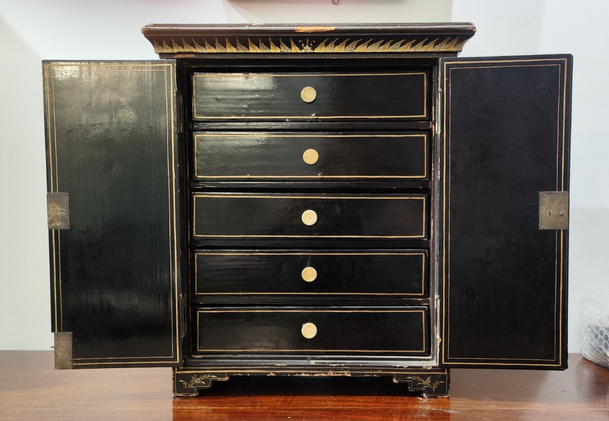 Mobiletto in lacca, Canton, dinastia Qing XIX secolo -photo-4