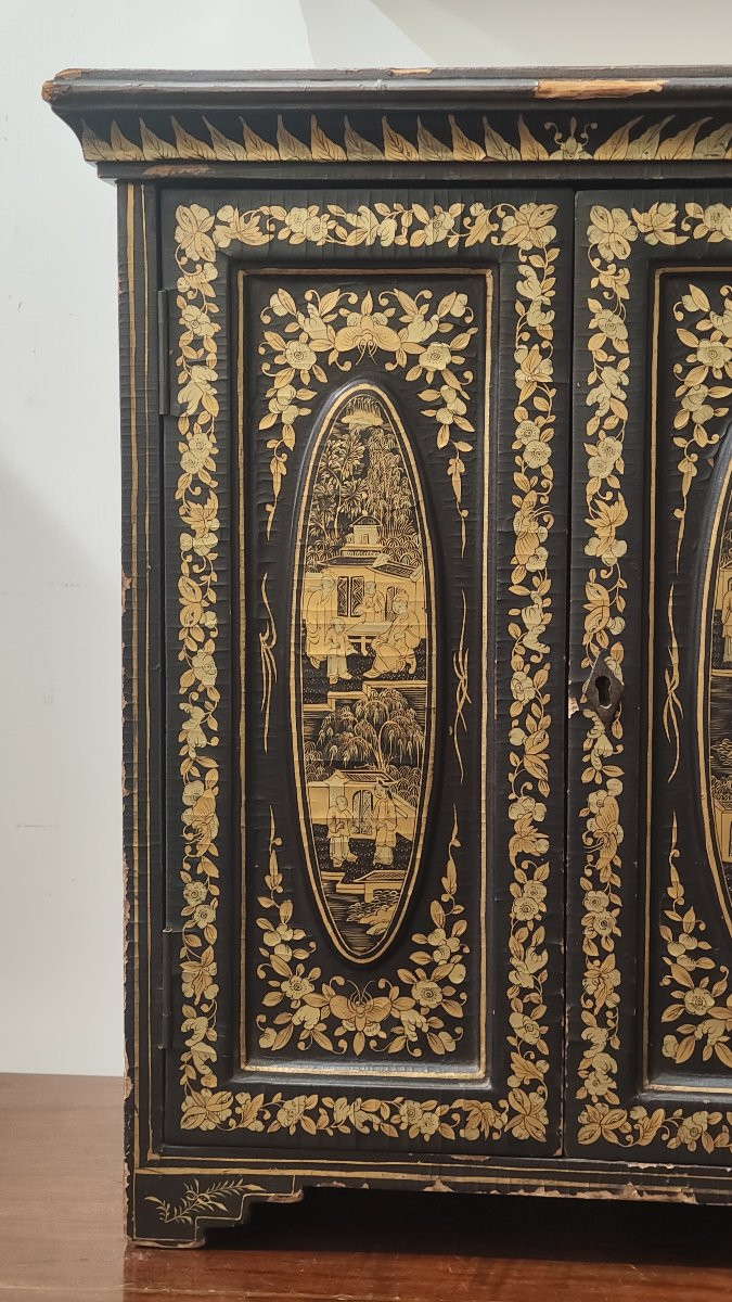 Mobiletto in lacca, Canton, dinastia Qing XIX secolo -photo-8