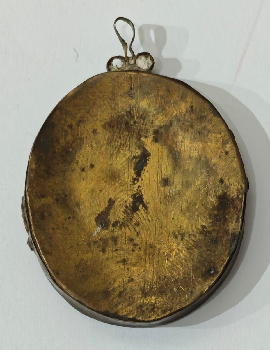 Antico Reliquiario "Lignum Crucis" – Fine XIX Secolo – Metallo Argentato-photo-3