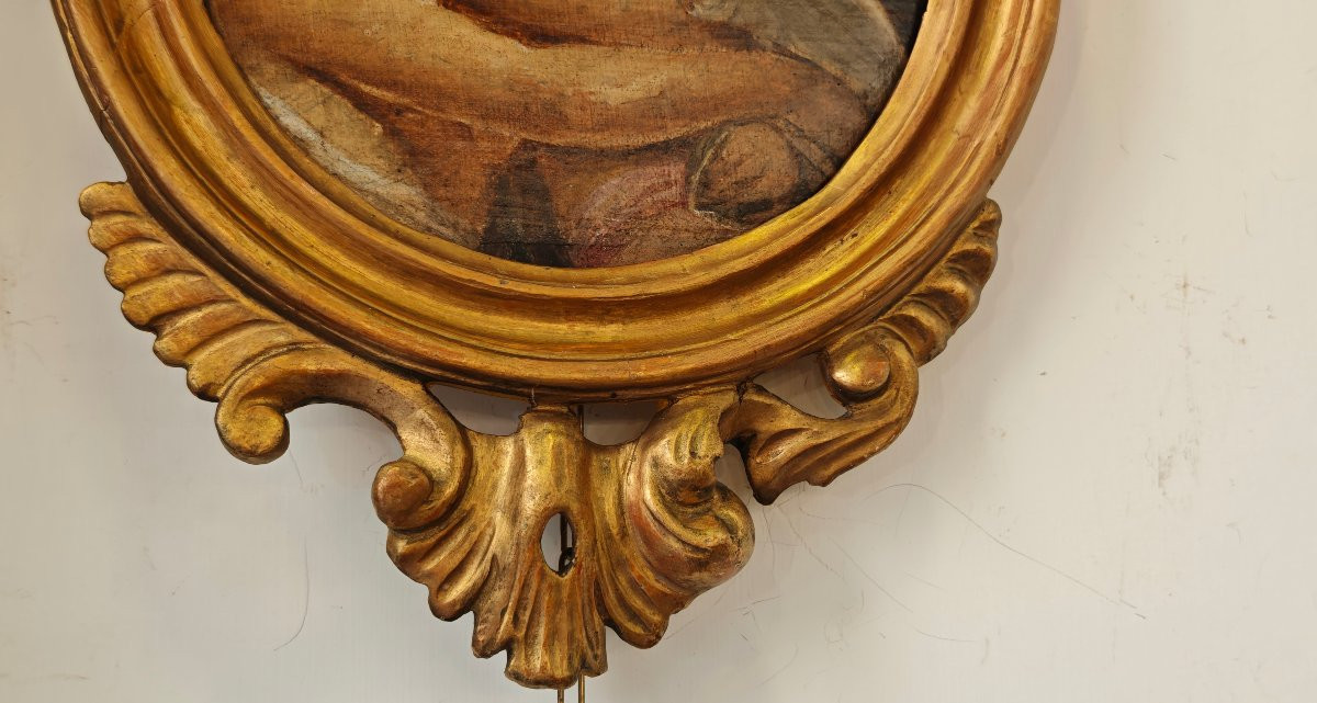 Amore e Psiche antico dipinto di ambito veneto del XVIII secolo -photo-3