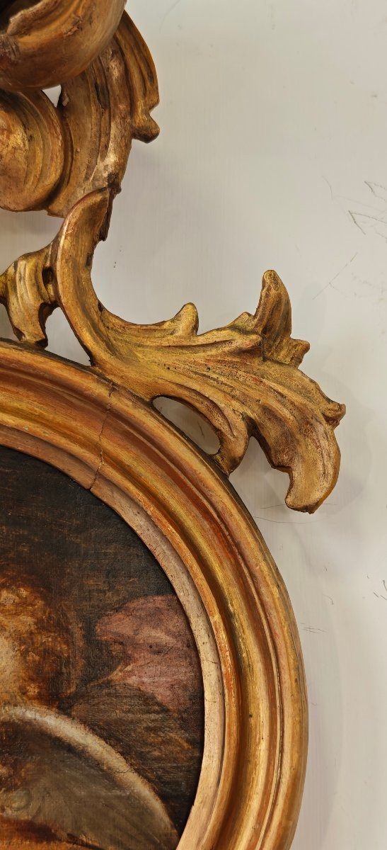 Amore e Psiche antico dipinto di ambito veneto del XVIII secolo -photo-6