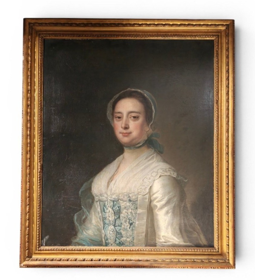 Ritratto Di Dama In Abito Di Seta - Scuola Inglese Del XVIII Secolo