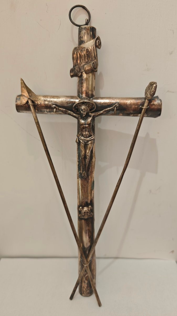 Crocifisso della Passione in argento Italia, XIX secolo