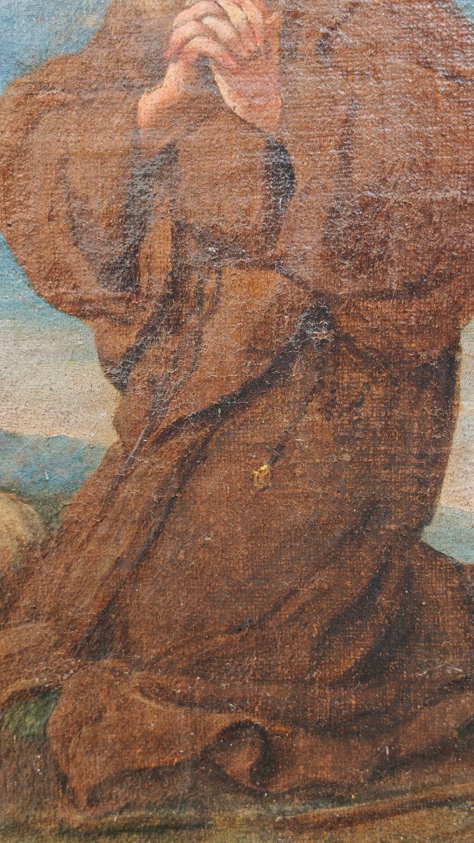 Visione Estatica di San Francesco di Paola del XVIII secolo Napoli -photo-4