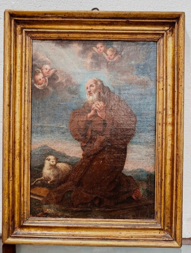 Visione Estatica di San Francesco di Paola del XVIII secolo Napoli 