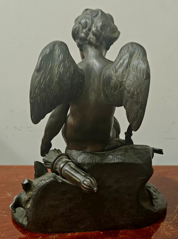Scultura Cupido in Bronzo del XIX secolo -photo-4