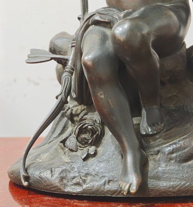 Scultura Cupido in Bronzo del XIX secolo -photo-7