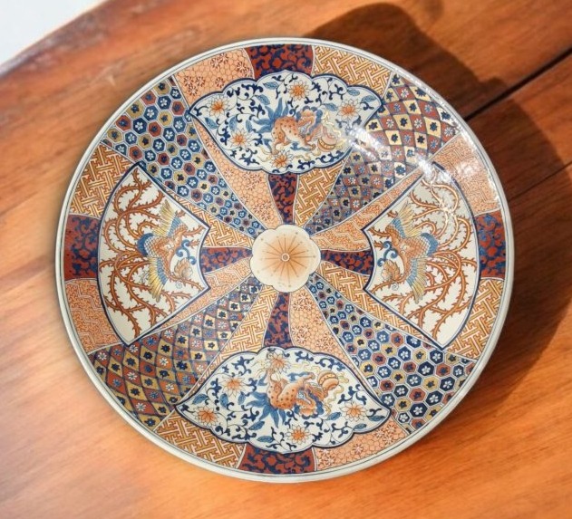 Grande Piatto Imari Giapponese da Parata in porcellana 