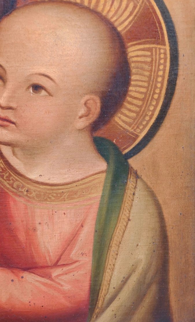 Dipinto antico XIX Secolo, Madonna del Buon Consiglio di Genazzano-photo-5