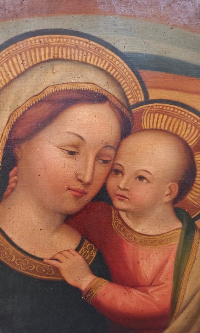 Dipinto antico XIX Secolo, Madonna del Buon Consiglio di Genazzano-photo-7