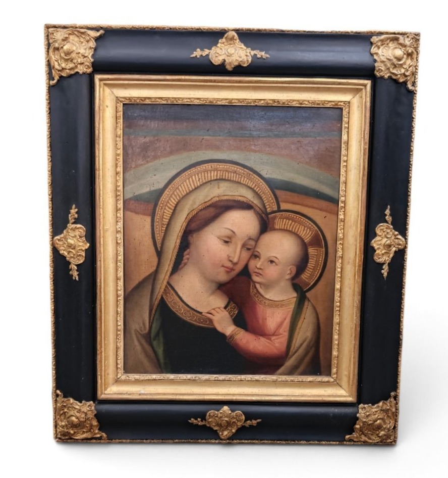 Dipinto antico XIX Secolo, Madonna del Buon Consiglio di Genazzano