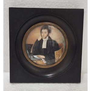 Antica miniatura dipinta di giureconsulto 