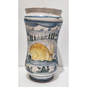 Albarello in maiolica Napoli del XVIII secolo 