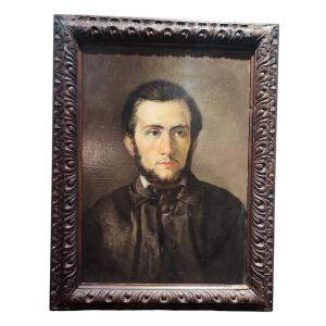 Ritratto dipinto ad olio del XIX secolo 