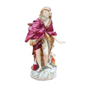 Statuina in porcellana di Meissen del XIX secolo 