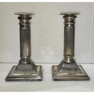 Candelieri in argento Inghilterra XIX secolo 