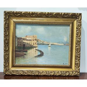 Palazzo Donn'Anna, Napoli, dipinto olio su tavoletta