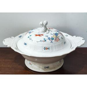 Zuppiera in porcellana di Meissen, kakiemon, del XIX secolo