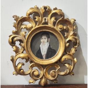 Ritratto in miniatura di un gentiluomo del XIX secolo 