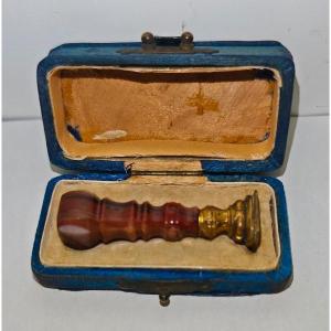 Antico sigillo in agata con Astuccio del XIX Secolo