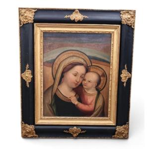 Dipinto antico XIX Secolo, Madonna del Buon Consiglio di Genazzano