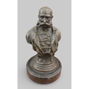 Busto in bronzo dell'Imperatore Francesco Giuseppe I d'Austria 