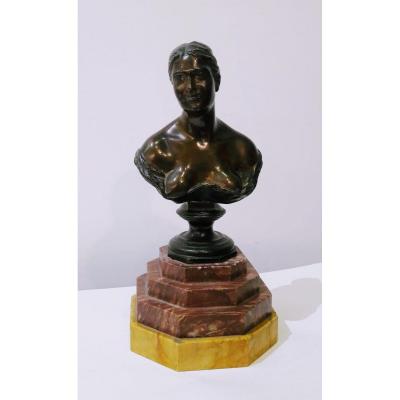 Sculpture de femme en bronze "Gemito"