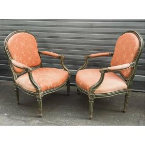 Pair Of Louis XVI Style Armchairs