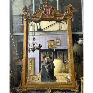 Golden Wood Mirror
