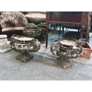 Pair Of Stone Vases