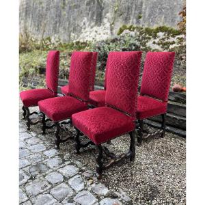 Set Of 6 Louis XIII Chairs
