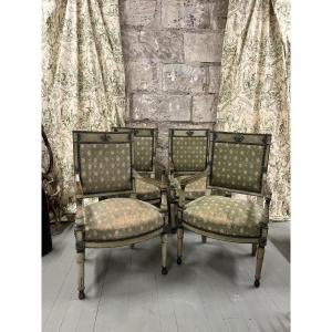 Set Of 4 Directoire Period Armchairs 