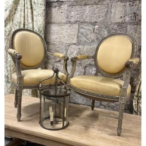 Pair Of Medallion Armchairs 
