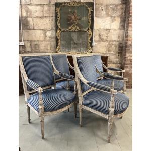 4 Louis XVI Armchairs