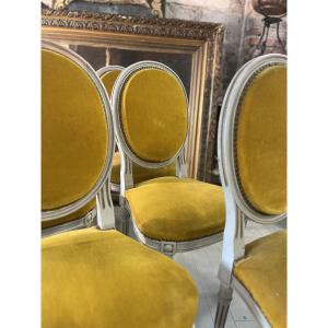 Suite Of 6 Velvet Chairs