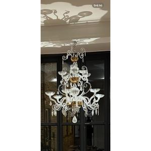 Large Liège Glass Chandelier 
