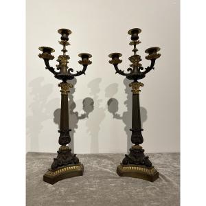Pair Of Restoration Candelabras 