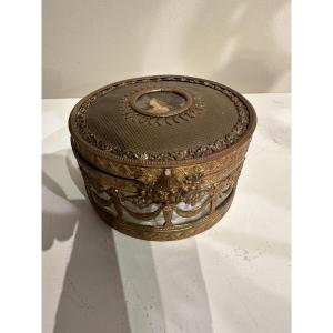 Metal And Glass Box With Portrait