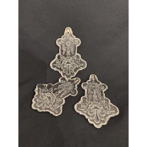 Set Of 3 Plaquettes For Chandelier With Monstrance