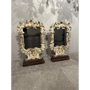 Pair Of Rococo Floor Mirrors 
