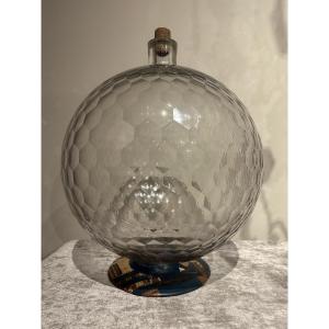XXl Faceted Crystal Ball From A 19th Century Pharmacy