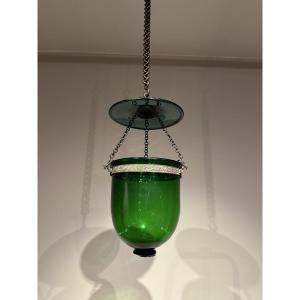 Green Glass Lantern 19th Century