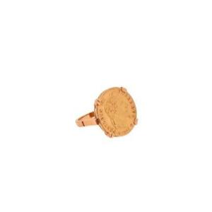 Ring Mounted From A Napoleon III Coin In 18 Carat Gold